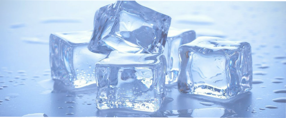 Melting ice blocks